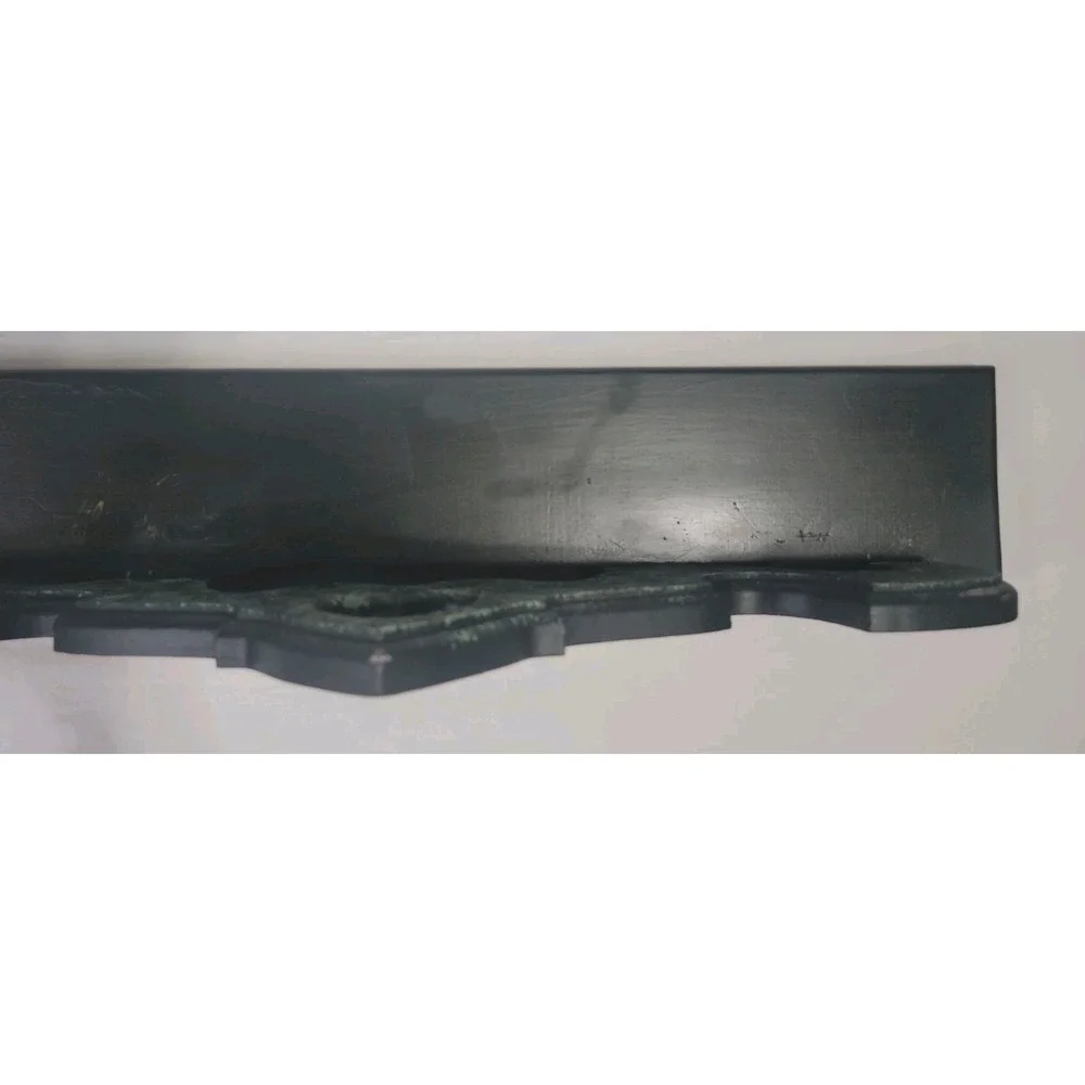 Wooden Wall Shelf Heart-shaped Cutout Distressed Teal, Hand Painted, 5